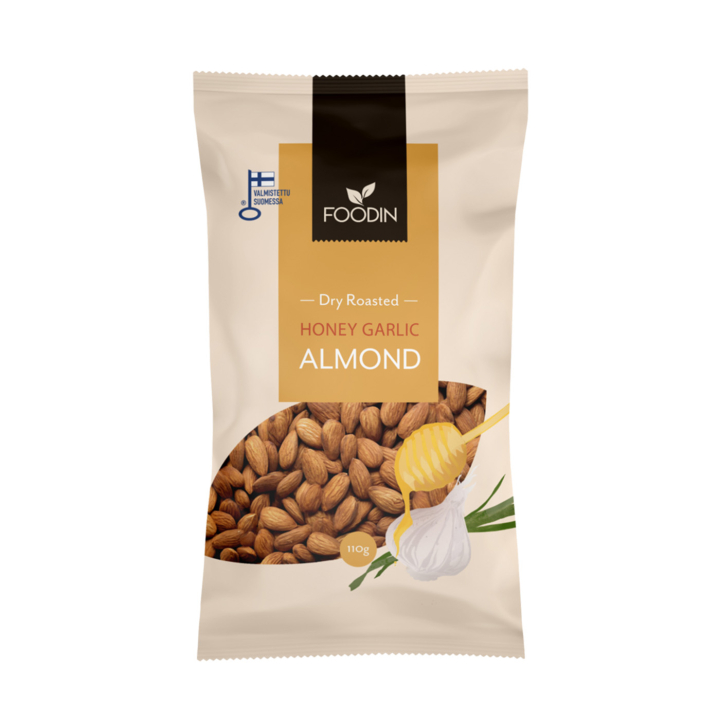 Mandler Honning & Hvitløk 110g i gruppen Råvarer & Drikke / Nøtter / Mandel hos Rawfoodshop Scandinavia AB (6430048239416)