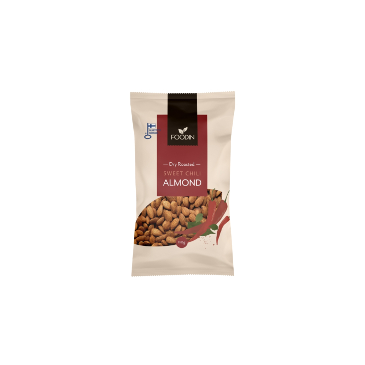 Mandler Søt Chili 110g i gruppen Råvarer & Drikke / Nøtter / Mandel hos Rawfoodshop Scandinavia AB (6430048239423)