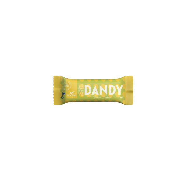 Dandy Dadlebar Sur Sitron 35g i gruppen Råvarer & Drikke / Godteri og sjokolade / Sjokolade og bars hos Rawfoodshop Scandinavia AB (6430048239805)