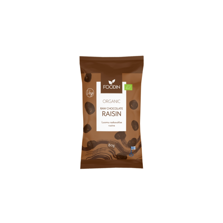Rosiner i Råsjokolade ØKO 80g i gruppen Råvarer & Drikke / Godteri og sjokolade / Snacks hos Rawfoodshop Scandinavia AB (6430051824876)