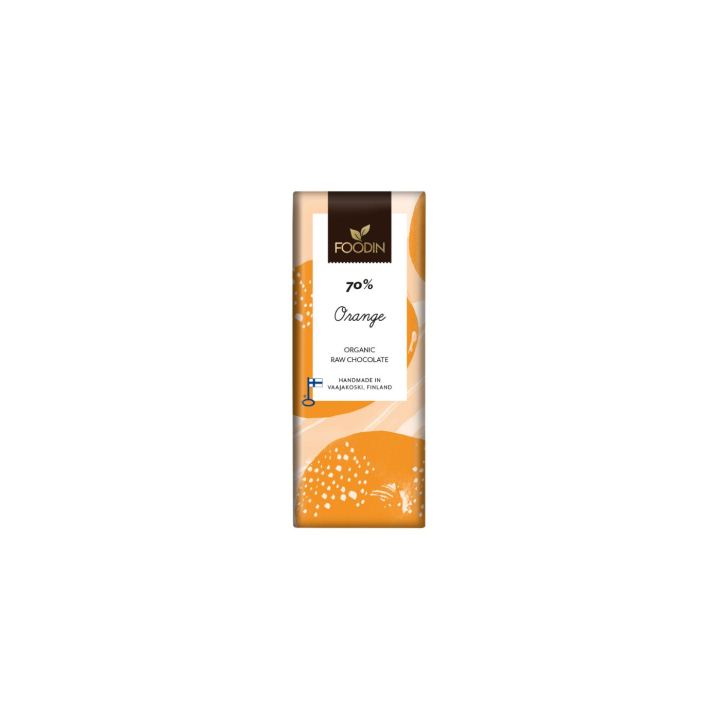 Sjokolade Appelsin 70% RAW ØKO 40g i gruppen Råvarer & Drikke / Godteri og sjokolade / Sjokolade og bars hos Rawfoodshop Scandinavia AB (6430055212549)