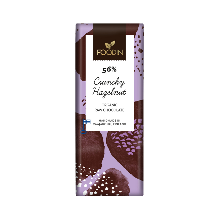 Sjokolade Sprø Hasselnøtt 56% RAW ØKO 40g i gruppen Råvarer & Drikke / Godteri og sjokolade / Sjokolade og bars hos Rawfoodshop Scandinavia AB (6430055212570)
