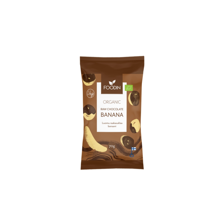 Bananer i Råsjokolade ØKO 70g i gruppen Råvarer & Drikke / Godteri og sjokolade / Snacks hos Rawfoodshop Scandinavia AB (6430055218367)