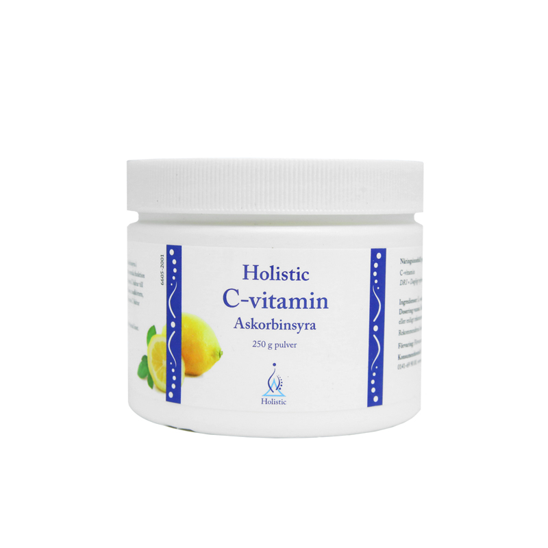 Holistic C-vitamin Askorbinsyre 250g i gruppen Helse / Kosttilskudd / Vitaminer / Enkle vitaminer hos Rawfoodshop Scandinavia AB (6603)
