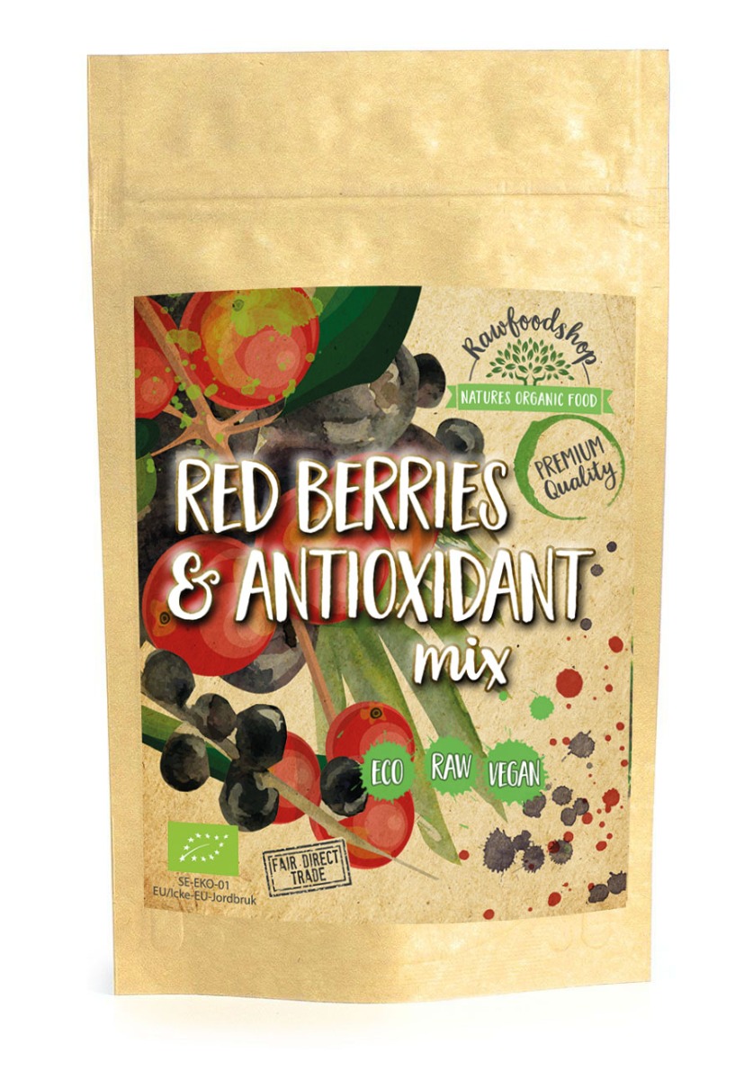 Red Berries & Antioxidant Mix ØKO 150g i gruppen Råvarer & Drikke / Frukt og bær / Fruktpulver hos Rawfoodshop Scandinavia AB (727414)