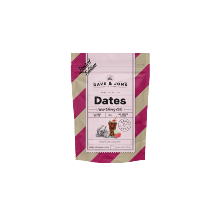 Dadler Sour Cherry Cola 125g i gruppen Råvarer & Drikke / Frukt og bær / Dadler hos Rawfoodshop Scandinavia AB (800015585)