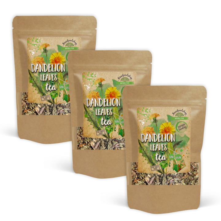 Løvetannblad Te 125g x 3 pakker i gruppen Råvarer & Drikke / Drikkevarer / Te hos Rawfoodshop Scandinavia AB (82430125-SET3)