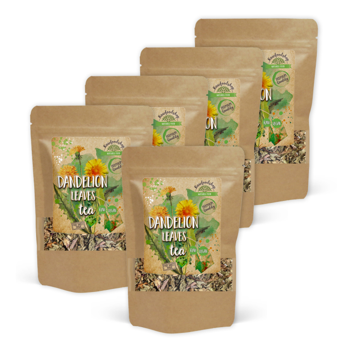 Løvetannblad Te 125g x 5 pakker i gruppen Råvarer & Drikke / Drikkevarer / Te hos Rawfoodshop Scandinavia AB (82430125-SET5)