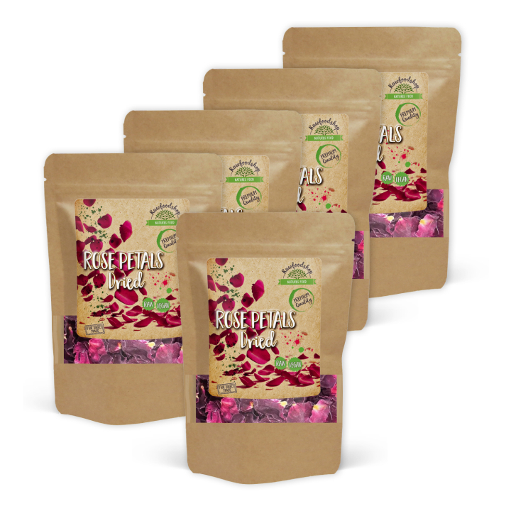 Rosenblad Tørkede 125g x 5 pakker i gruppen Råvarer & Drikke / Baking / Spiselige blomster hos Rawfoodshop Scandinavia AB (82431125-SET5)