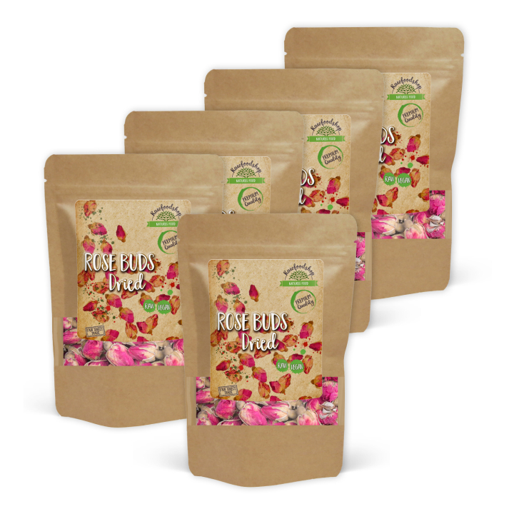 Roseknopper Tørkede 125g x 5 pakker i gruppen Råvarer & Drikke / Baking / Spiselige blomster hos Rawfoodshop Scandinavia AB (82432125-SET5)