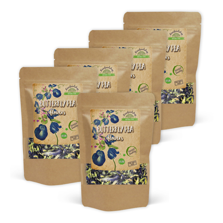 Butterfly Pea Flowers 125g x 5 pakker i gruppen Råvarer & Drikke / Baking / Spiselige blomster hos Rawfoodshop Scandinavia AB (82434125-SET5)