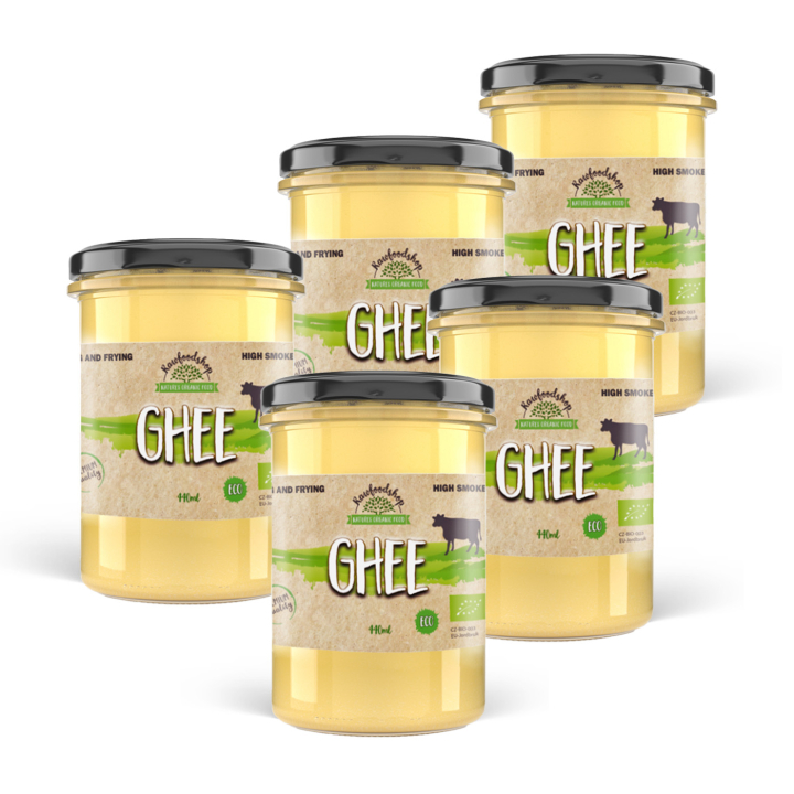Ghee ØKO 440 ml x 5 bokser i gruppen Råvarer & Drikke / Spiskammer / Smør & Kremede Pålegg hos Rawfoodshop Scandinavia AB (8591344-SET5)