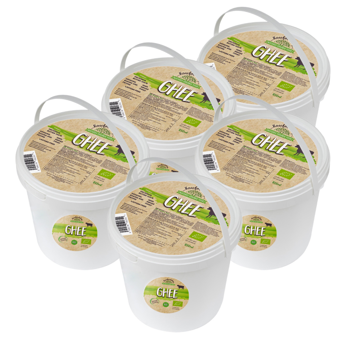 Ghee ØKO 1000 ml x 5 bokser i gruppen Råvarer & Drikke / Spiskammer / Smør & Kremede Pålegg hos Rawfoodshop Scandinavia AB (8591351-SET5)