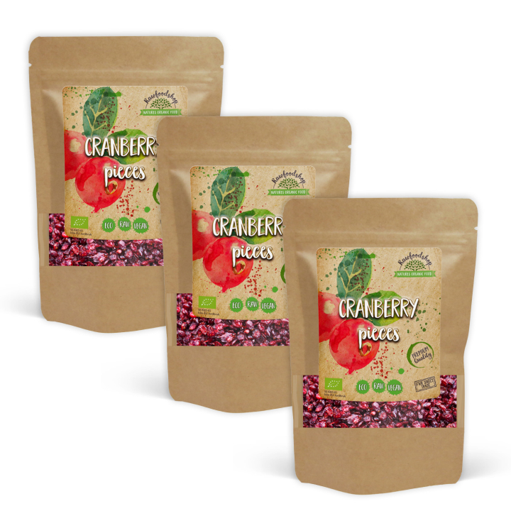 Tranebær i biter ØKO 500g x 3 pakker i gruppen Råvarer & Drikke / Frukt og bær / Tyttebær hos Rawfoodshop Scandinavia AB (913500-SET3)