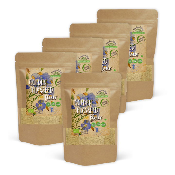 Linfrømel Gul ØKO 500g x 5 pakker i gruppen Råvarer & Drikke / Baking / Mel hos Rawfoodshop Scandinavia AB (9341-SET5)