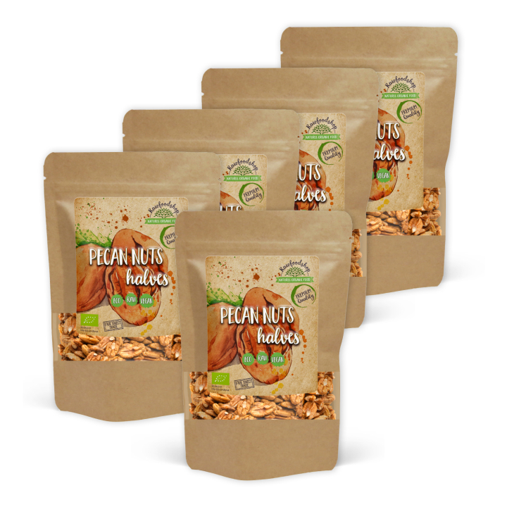 Pekannøtter Premium RAW ØKO 250g x 5 pakker i gruppen Råvarer & Drikke / Nøtter / Pekannøtter hos Rawfoodshop Scandinavia AB (A1005-SET5)