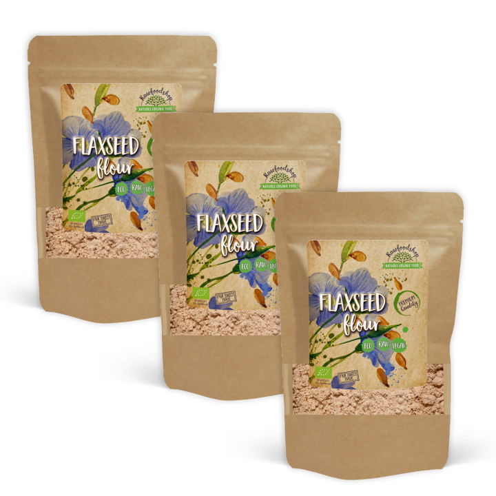 Linfrø mel ØKO 500g x 3 pakker i gruppen Råvarer & Drikke / Baking / Mel hos Rawfoodshop Scandinavia AB (AB011-SET3)