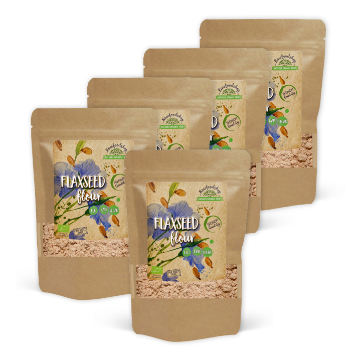Linfrø mel ØKO 500g x 5 pakker i gruppen Råvarer & Drikke / Baking / Mel hos Rawfoodshop Scandinavia AB (AB011-SET5)