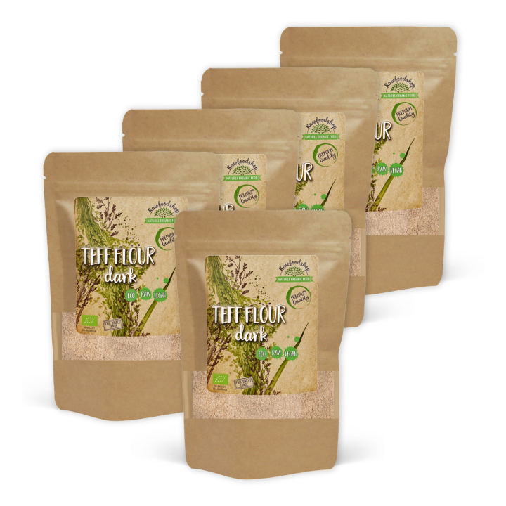 Teffmel Mørkt ØKO 500g x 5 pakker i gruppen Råvarer & Drikke / Baking / Mel hos Rawfoodshop Scandinavia AB (AB021-SET5)