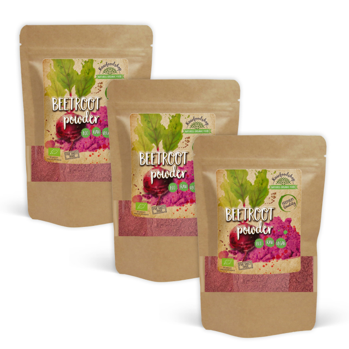 Rødbetepulver ØKO 125g x 3 pakker i gruppen Råvarer & Drikke / Helsekost / Grønne Pulver hos Rawfoodshop Scandinavia AB (AB026-SET3)