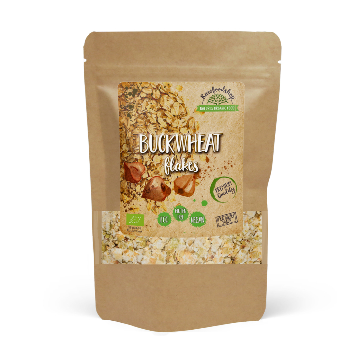 Bokhveteflak ØKO 500g i gruppen Råvarer & Drikke / Baking / Korn og flak hos Rawfoodshop Scandinavia AB (AB044)