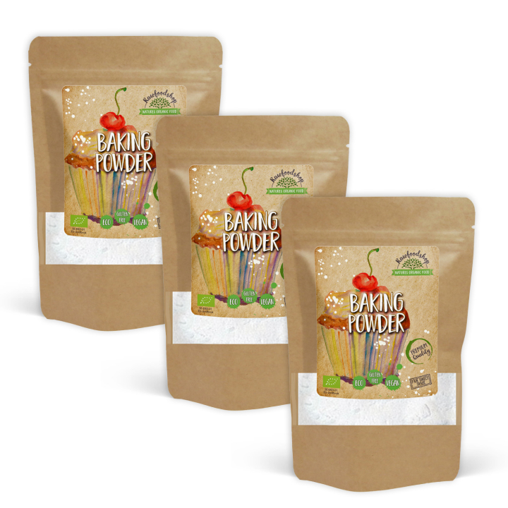 Bakepulver ØKO 100g x 3 pakker i gruppen Råvarer & Drikke / Baking / Ingredienser Annet hos Rawfoodshop Scandinavia AB (AB045-SET3)