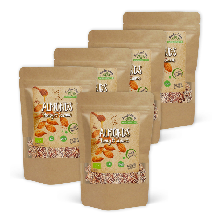 Mandel Honning & Sesam ØKO 200g x 5 pakker i gruppen Råvarer & Drikke / Godteri og sjokolade / Snacks hos Rawfoodshop Scandinavia AB (AMSE5200-SET5)