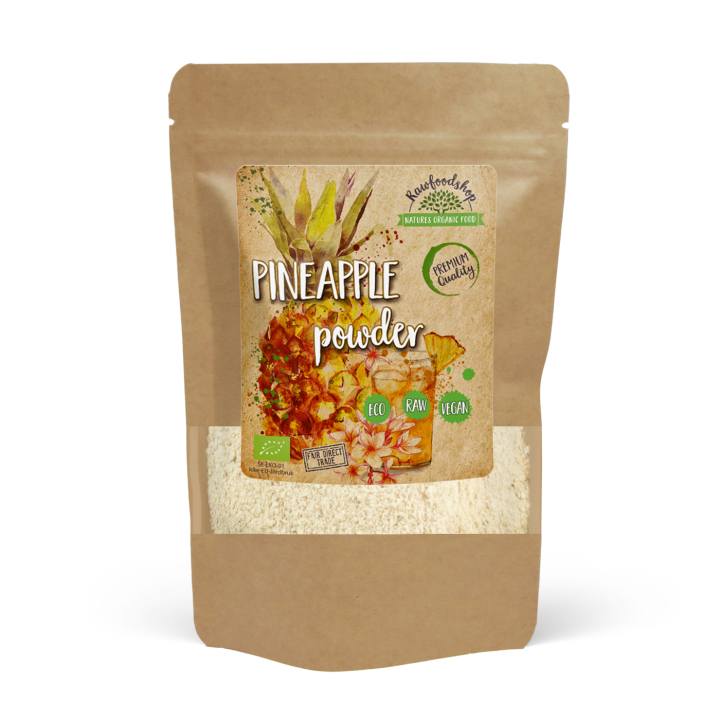 Ananaspulver ØKO 100g i gruppen Råvarer & Drikke / Frukt og bær / Ananas hos Rawfoodshop Scandinavia AB (ANP10)