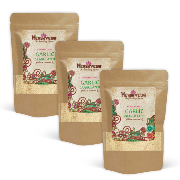 Hvitløksgranulat ØKO 50g x 3 pakker i gruppen Råvarer & Drikke / Spiskammer / Krydder & Salt hos Rawfoodshop Scandinavia AB (B0410161-SET3)