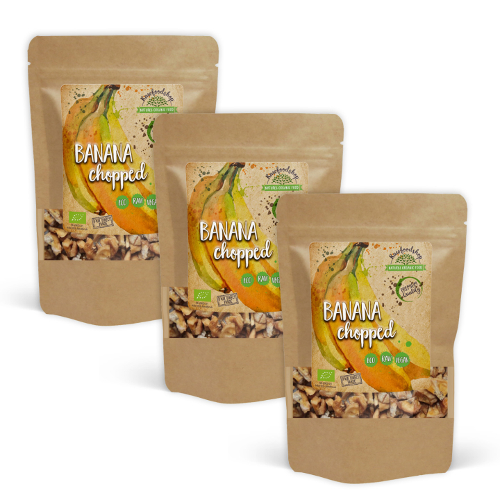 Bananer Hakkede ØKO 200g x 3 pakker i gruppen Råvarer & Drikke / Frukt og bær / Banan hos Rawfoodshop Scandinavia AB (BAN01-SET3)