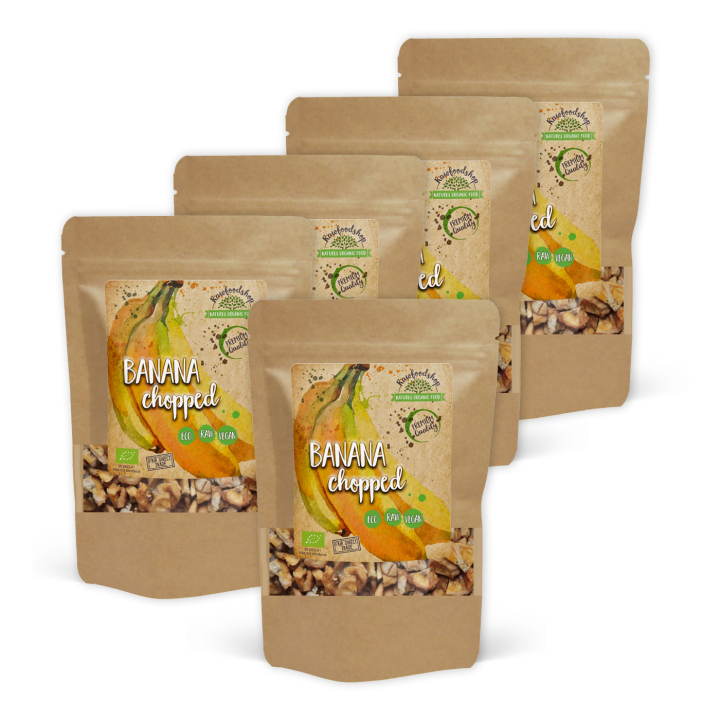 Bananer Hakkede ØKO 200g x 5 pakker i gruppen Råvarer & Drikke / Frukt og bær / Banan hos Rawfoodshop Scandinavia AB (BAN01-SET5)
