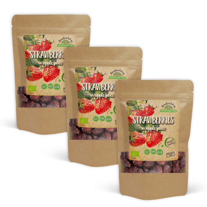 Jordbær ØKO 100g x 3 pakker i gruppen Råvarer & Drikke / Frukt og bær / Jordbær hos Rawfoodshop Scandinavia AB (BIOFRU100-SET3)