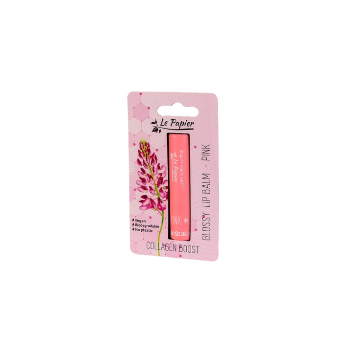 Leppebalsam med plantebasert kollagen Rosa 3,5g i gruppen Hud & Kropp / Ansikte / Leppepleie hos Rawfoodshop Scandinavia AB (BMEPINK)