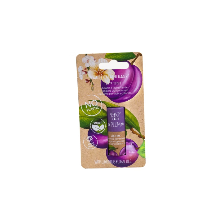 Farget leppebalsam Plum 5,5g i gruppen Hud & Kropp / Ansikte / Leppepleie hos Rawfoodshop Scandinavia AB (BMEPLUM)