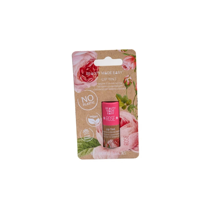 Farget leppebalsam Rose 5,5g i gruppen Hud & Kropp / Ansikte / Leppepleie hos Rawfoodshop Scandinavia AB (BMEROSE)