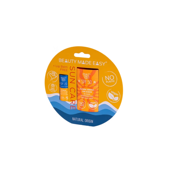 Solstift Ansikt SPF 50 + Leppebalsam SPF 20 Sett i gruppen Hud & Kropp / Ansikte / Solbeskyttelse hos Rawfoodshop Scandinavia AB (BMESPFKIT)