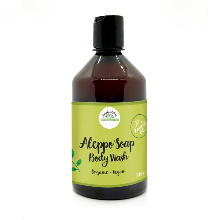 Aleppo Flytende såpe Laurbærolje 20% ØKO 500ml i gruppen Hud & Kropp / Kropp / Dusjsåpe hos Rawfoodshop Scandinavia AB (BN0842)
