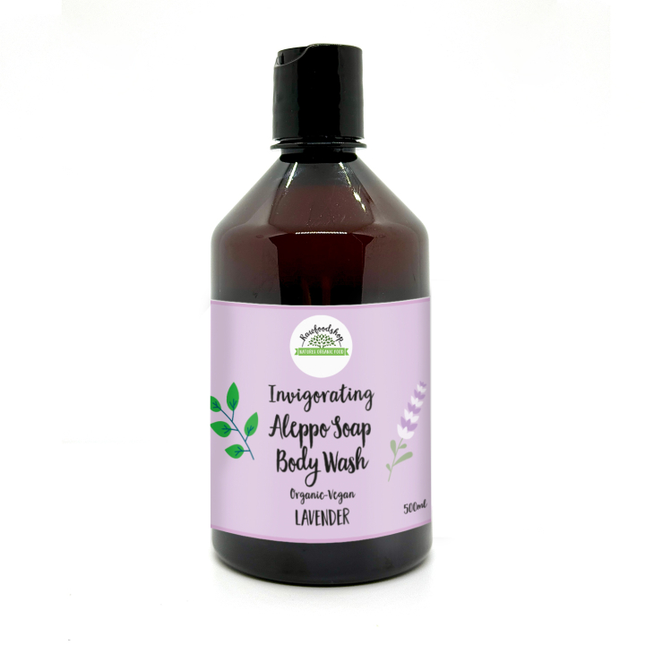 Aleppo Flytende Såpe Lavendel ØKO 500ml i gruppen Hud & Kropp / Kropp / Dusjsåpe hos Rawfoodshop Scandinavia AB (BN1009)