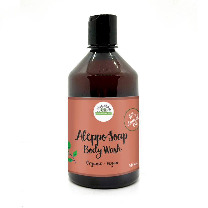 Aleppo Flytende Såpe Laurbærolje 40% ØKO 500ml i gruppen Hud & Kropp / Kropp / Dusjsåpe hos Rawfoodshop Scandinavia AB (BN1108)