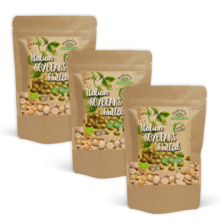 Soyabønner Skrellede ØKO 500g x 3 pakker i gruppen Råvarer & Drikke / Spiskammer / Belgvekster / Bønner hos Rawfoodshop Scandinavia AB (BON5-SET3)