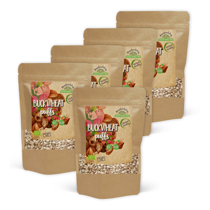 Bokhvetepuffer ØKO 60g x 5 pakker i gruppen Råvarer & Drikke / Baking / Korn og flak hos Rawfoodshop Scandinavia AB (BVP60-SET5)