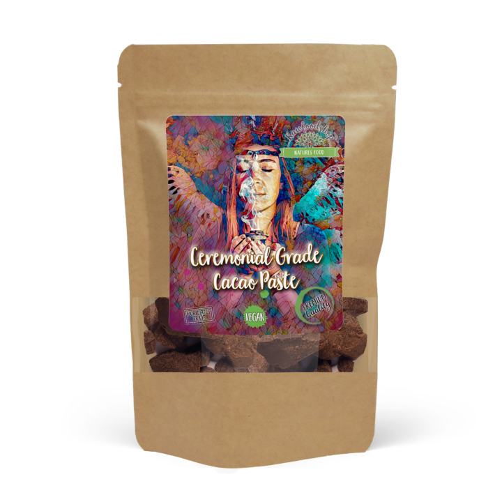 Ceremonial Grade Kakaomassa 200g i gruppen Råvarer & Drikke / Baking / Kakaoprodukter hos Rawfoodshop Scandinavia AB (CACAOLAB01200)
