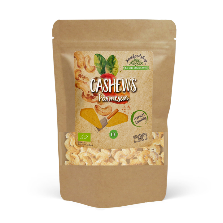 Cashewnøtter Parmesan ØKO 200g i gruppen Råvarer & Drikke / Nøtter / Cashewnøtter hos Rawfoodshop Scandinavia AB (CAJPARM5-200)