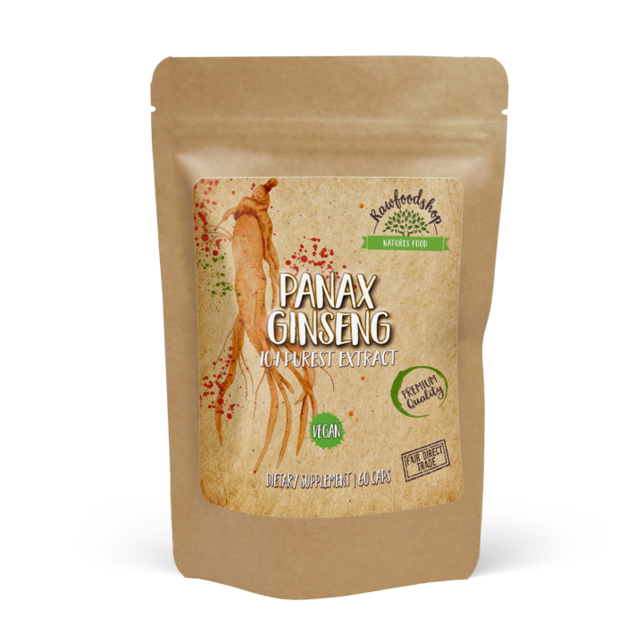 Panax Ginseng Extract 500mg 60 kapsler i gruppen Kosttilskudd / Urter & Planter / Urter hos Rawfoodshop Scandinavia AB (CUPANA60CAP)