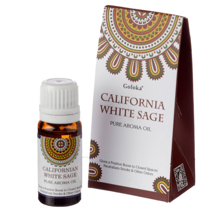 Goloka California White Sage Duft Oil 10ml i gruppen Hjem & Sjel / Ritual & Seremoni / Røkelse, Llys og Dufter hos Rawfoodshop Scandinavia AB (FO35926)