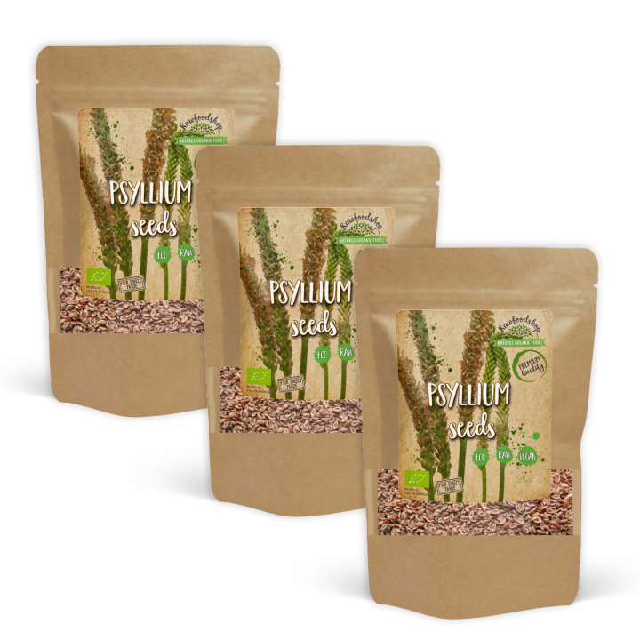 Psylliumfrø ØKO 300g x 3 pakker i gruppen Råvarer & Drikke / Helsekost / Frø hos Rawfoodshop Scandinavia AB (FRO11-SET3)