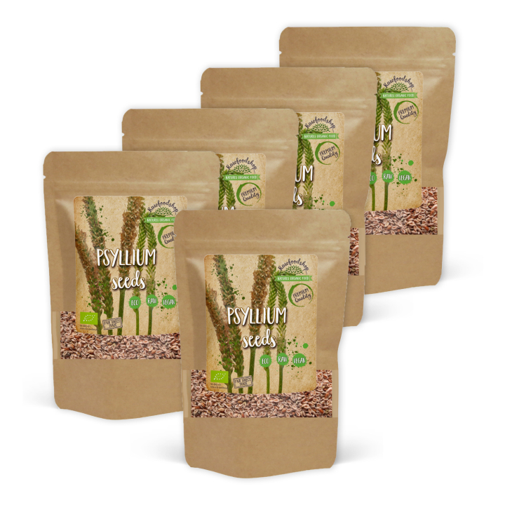 Psylliumfrø ØKO 300g x 5 pakker i gruppen Råvarer & Drikke / Helsekost / Frø hos Rawfoodshop Scandinavia AB (FRO11-SET5)