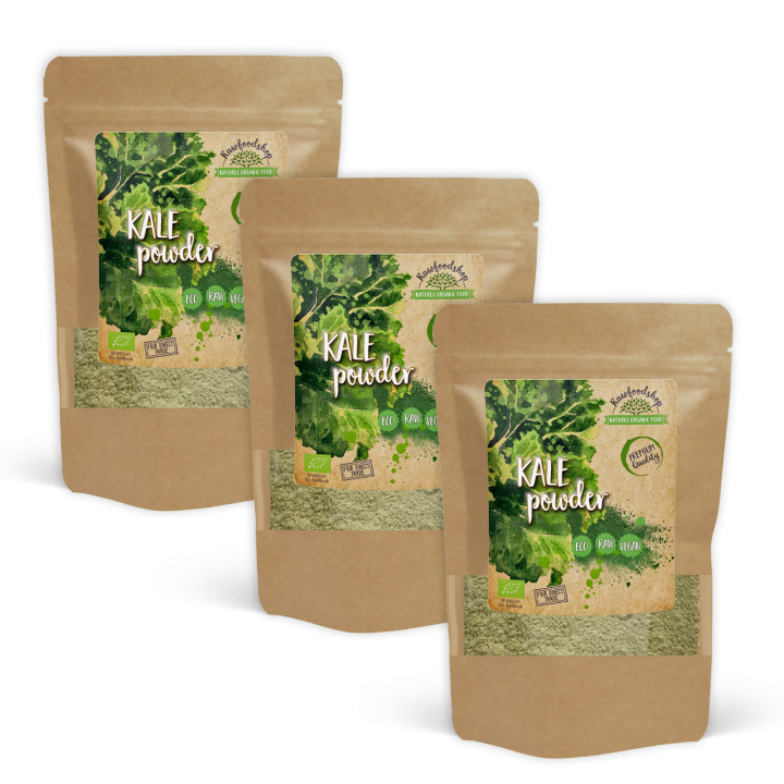 Grønnkålspulver ØKO 125g x 3 pakker i gruppen Råvarer & Drikke / Helsekost / Grønne Pulver hos Rawfoodshop Scandinavia AB (GKP150-SET3)