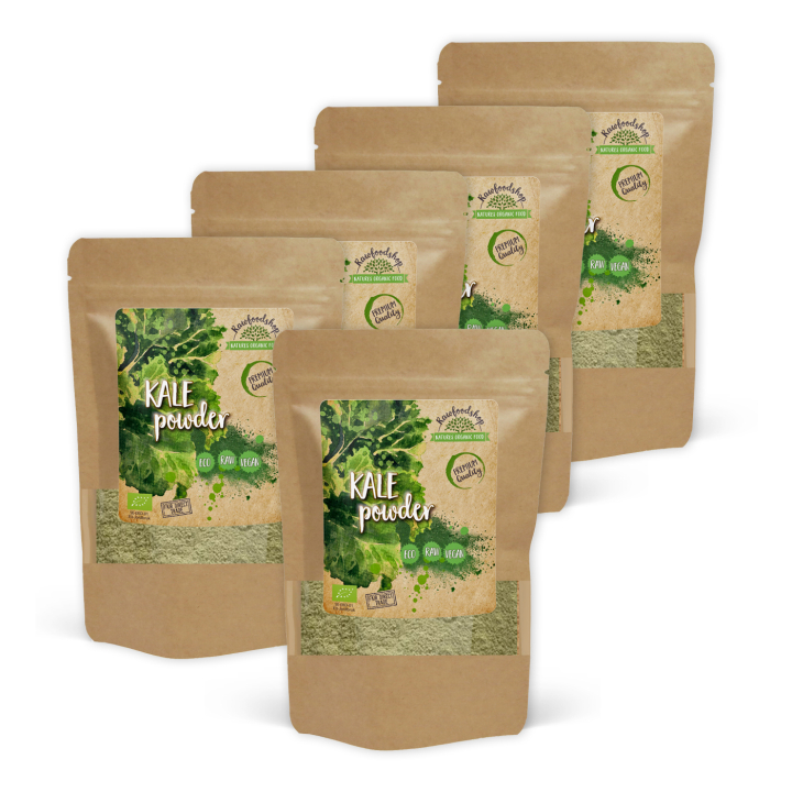 Grønnkålspulver ØKO 125g x 5 pakker i gruppen Råvarer & Drikke / Helsekost / Grønne Pulver hos Rawfoodshop Scandinavia AB (GKP150-SET5)