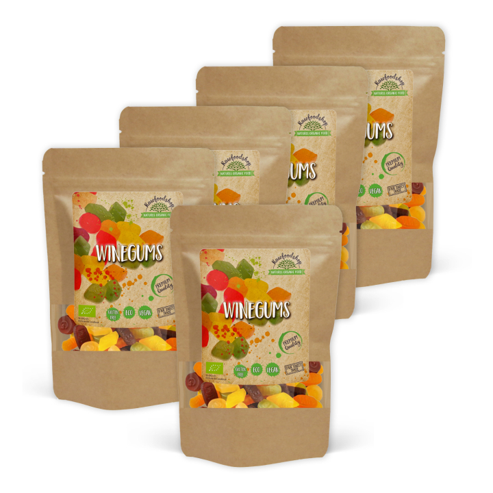 Vingummi ØKO 100g x 5 pakker i gruppen Råvarer & Drikke / Godteri og sjokolade / Sukkertøy hos Rawfoodshop Scandinavia AB (GODIS1-SET5)